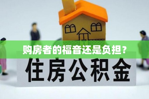 造桥购房者的福音还是负担？