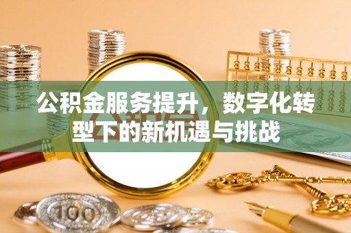 造桥公积金服务提升，数字化转型下的新机遇与挑战